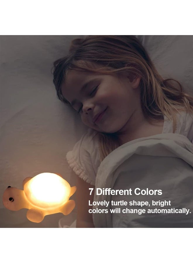 AFUNTA 4 PCS Cute Turtle Night Light, 7 Colors Changing Night Light for Kids Room 3D LED Lamp Cute Animal Night Light, Christmas Light for Home Decoration, Decor Gift - Image 2